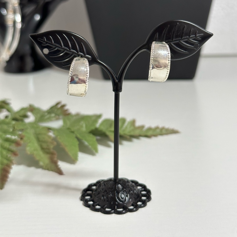 Wide Half Moon Earrings